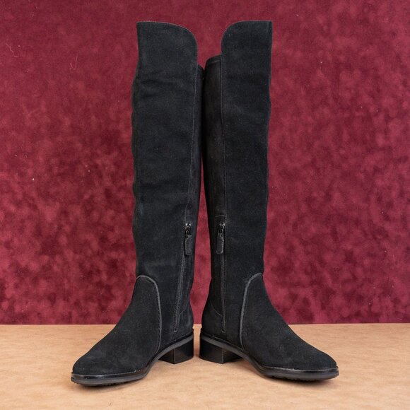 Cole Haan Women Calgary Water Resistant Black Suede OTK Fashion Tall Boots 6.5 - Picture 2 of 10
